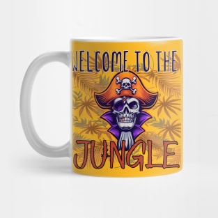 Welcome to the Jungle Pirate Skull Mug